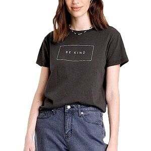 🩷DOE BLACK BE KIND SHORT SLEEVE GRAPHIC TEE SHIRT SIZE XL TRENDING